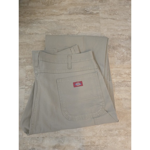 Dickies Work‎ Pants Men's 40x39U Khaki Canvas Carpenter Utility – NWOT - Picture 1 of 2